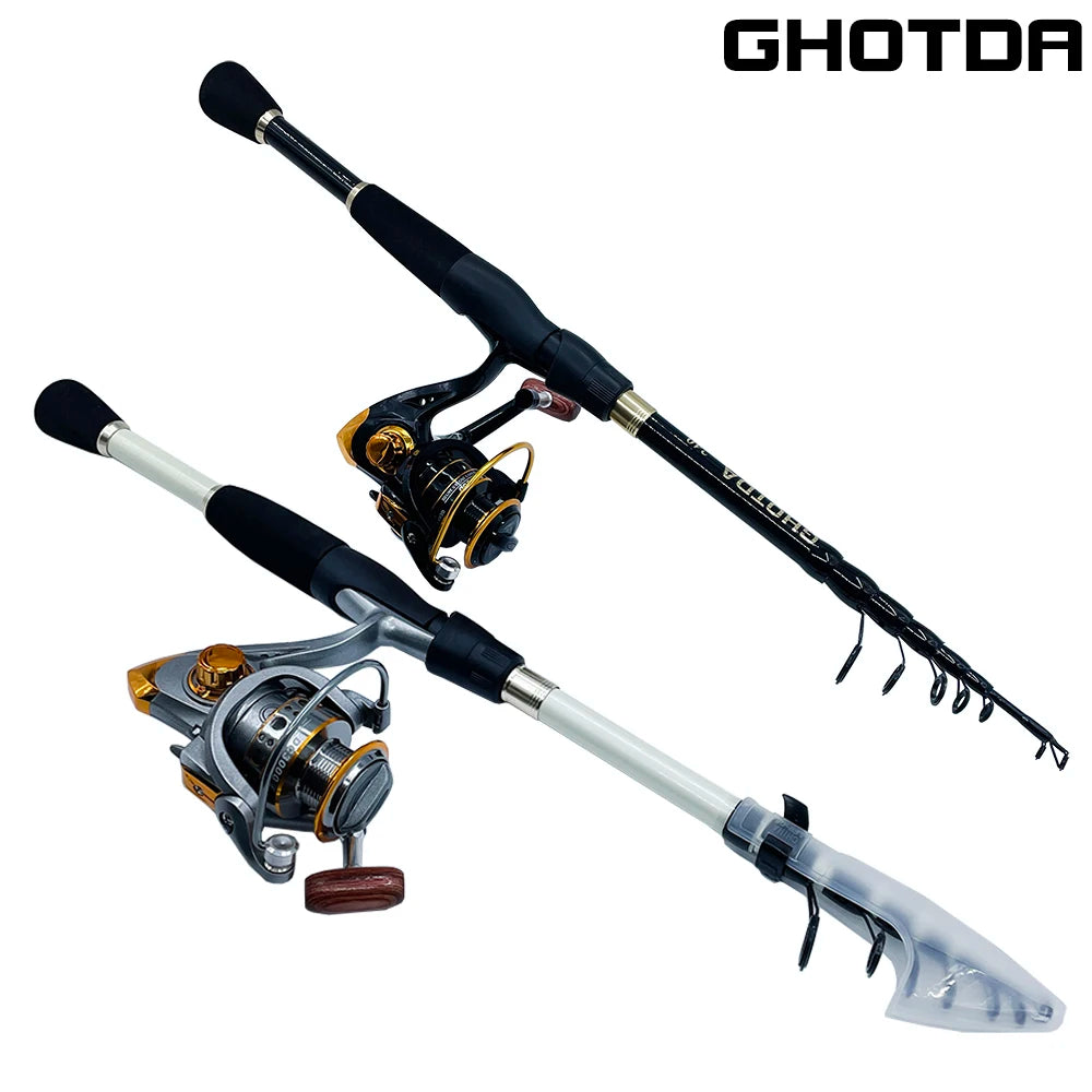Telescopic Lure Rod With Spinning Reel combination