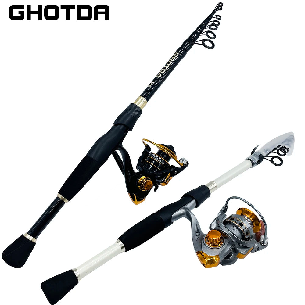 Telescopic Lure Rod With Spinning Reel combination