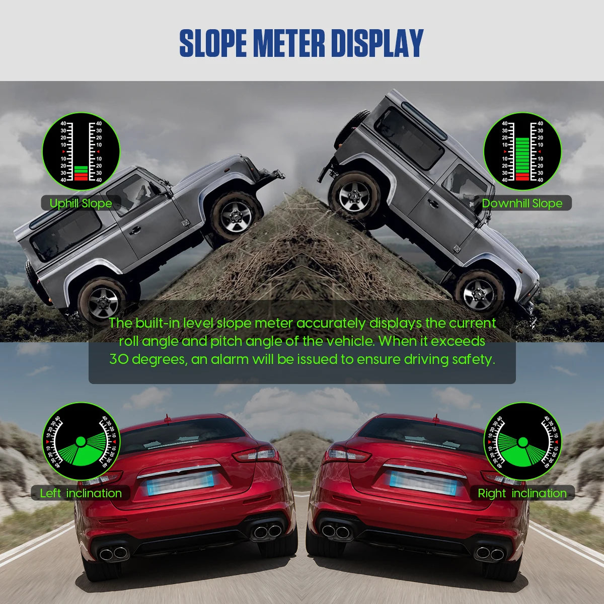 Car Compass Inclinometer Speedometer GPS Off Road Accessories