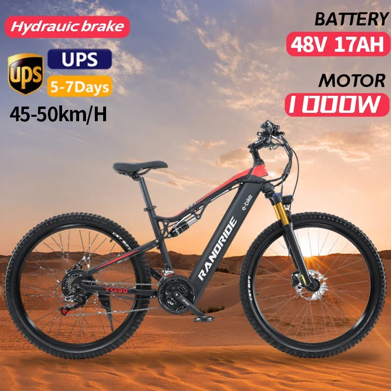 Hydraulic brake electric road bike full suspension