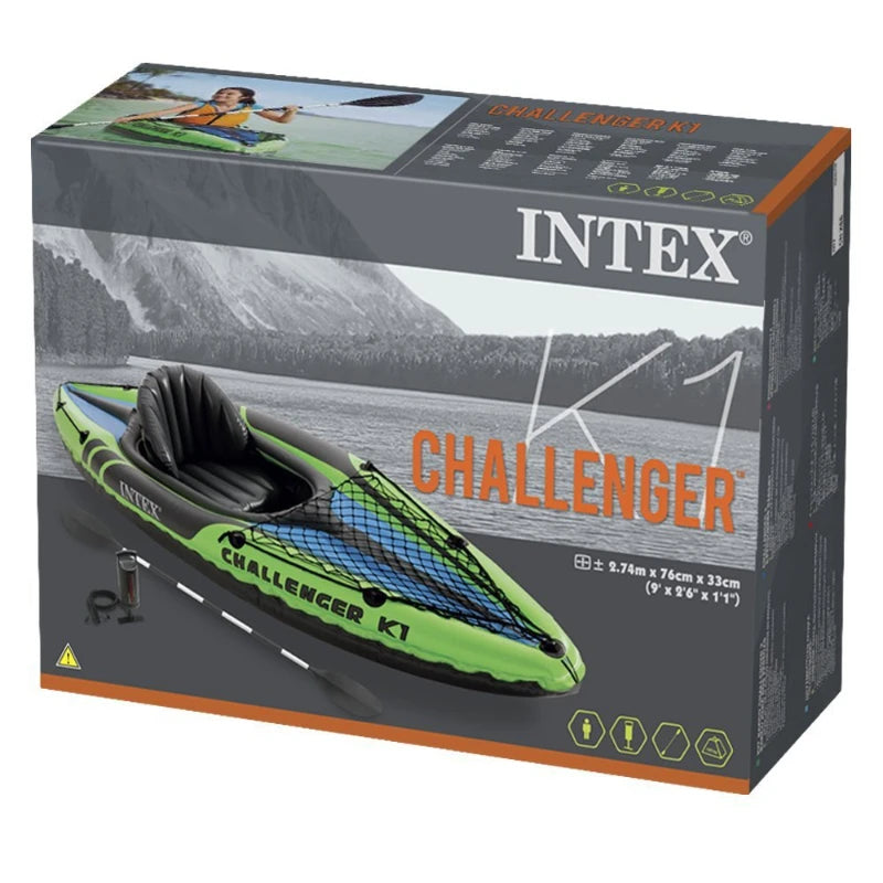 Inflatable Kayak for Fishing and Water Sports with Paddles