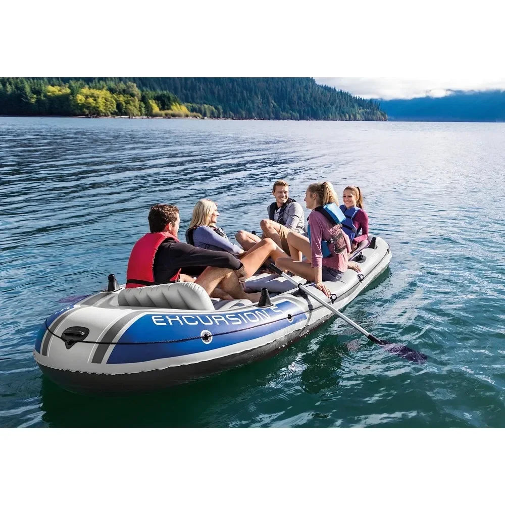 High-Output Inflatable Kayak with Aluminum Oars