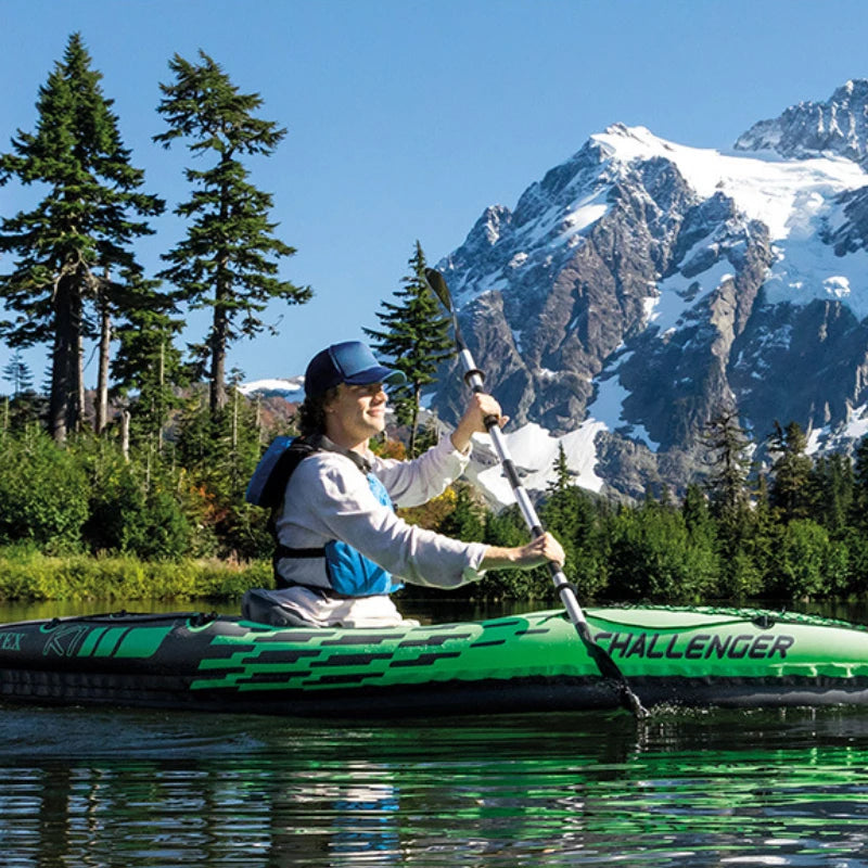 Inflatable Kayak for Fishing and Water Sports with Paddles
