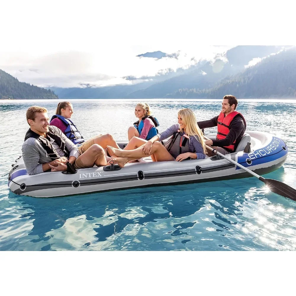 High-Output Inflatable Kayak with Aluminum Oars