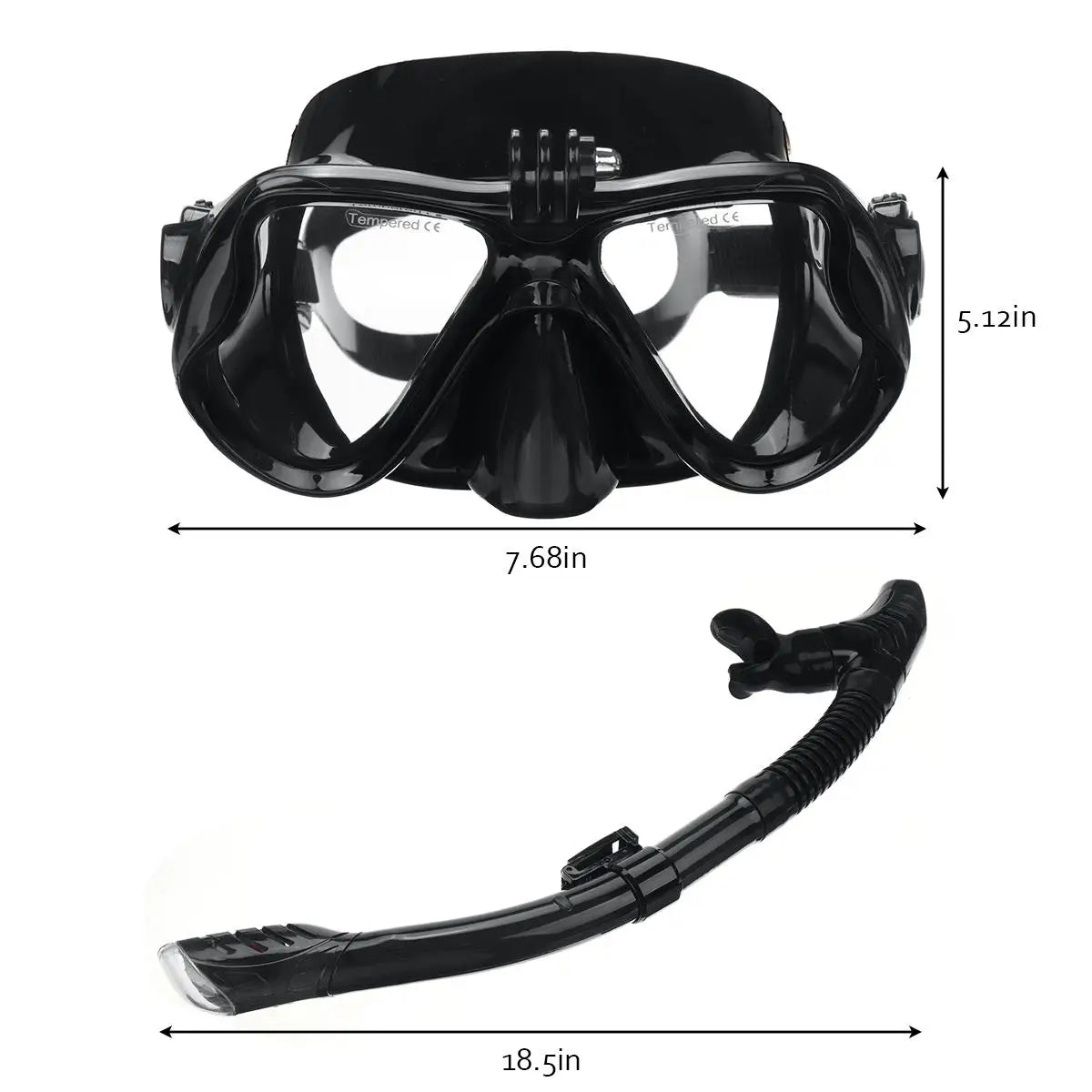 Swimming goggles Snorkel Mask Diving 2-Piece Set Anti-Fog No Leak Professional Snorkel Mask for Women and Men Swimming Diving