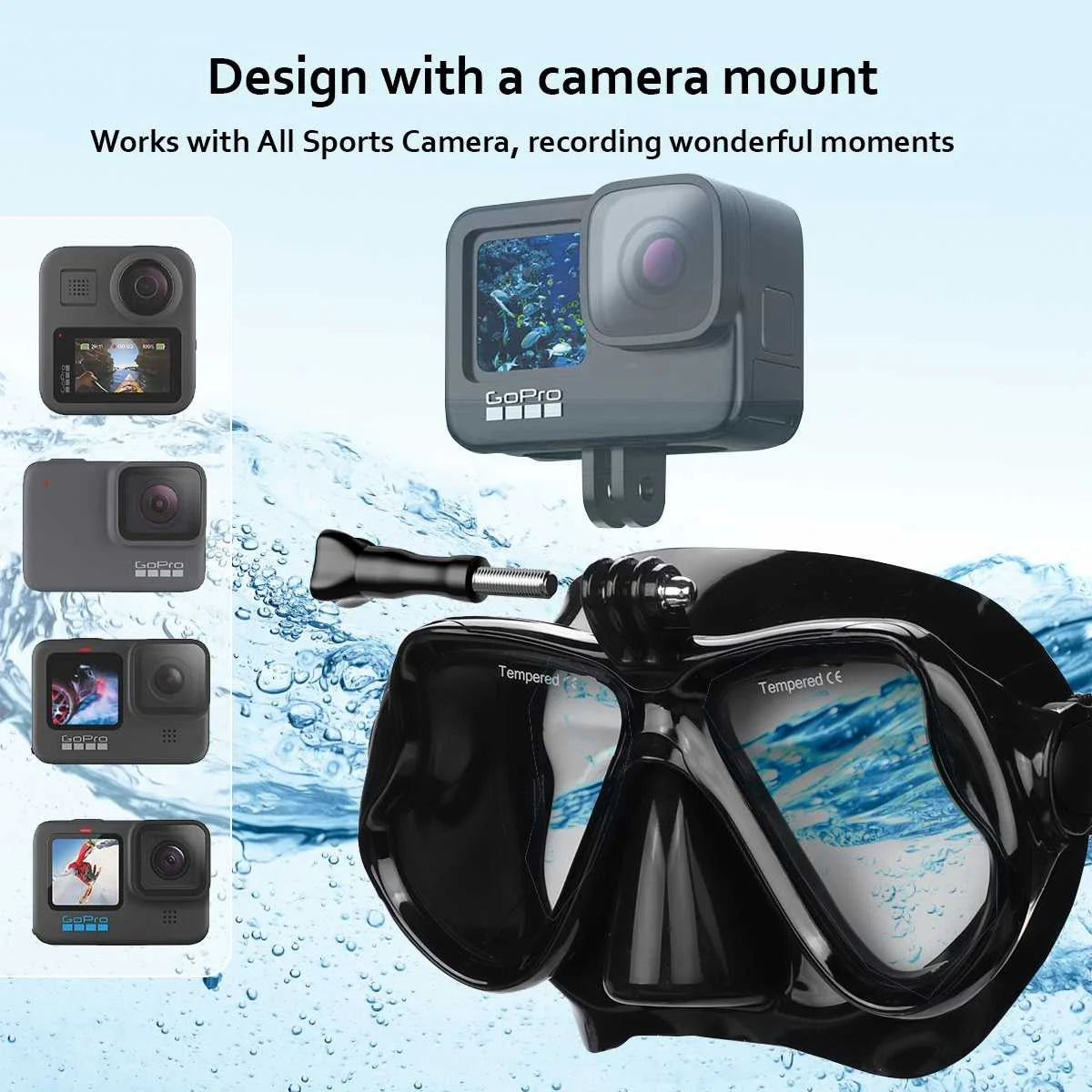 Swimming goggles Snorkel Mask Diving 2-Piece Set Anti-Fog No Leak Professional Snorkel Mask for Women and Men Swimming Diving