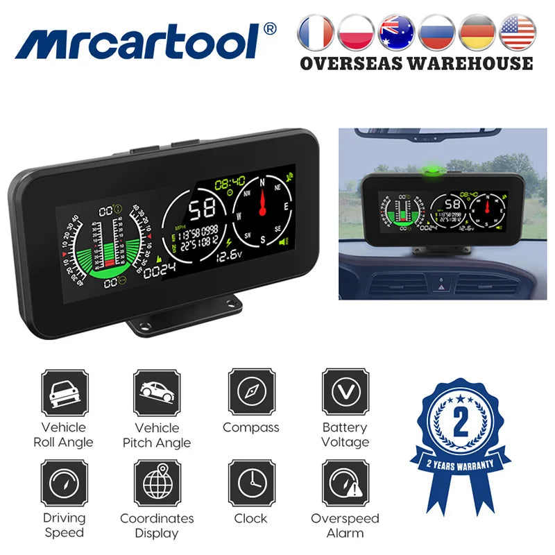 Car Compass Inclinometer Speedometer GPS Off Road Accessories