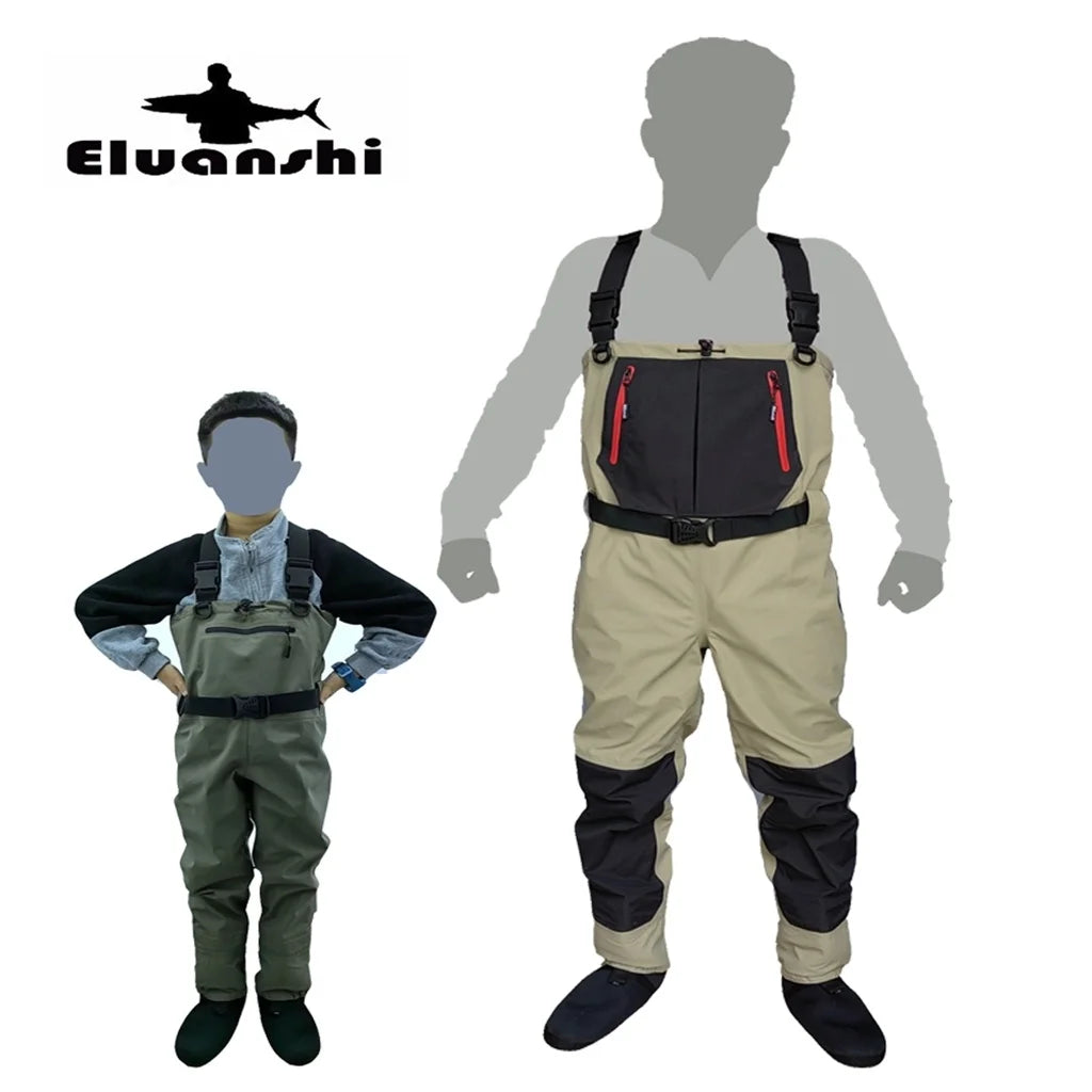 fly fishing Children to adults waders Quick-dry Waterproof and breathable