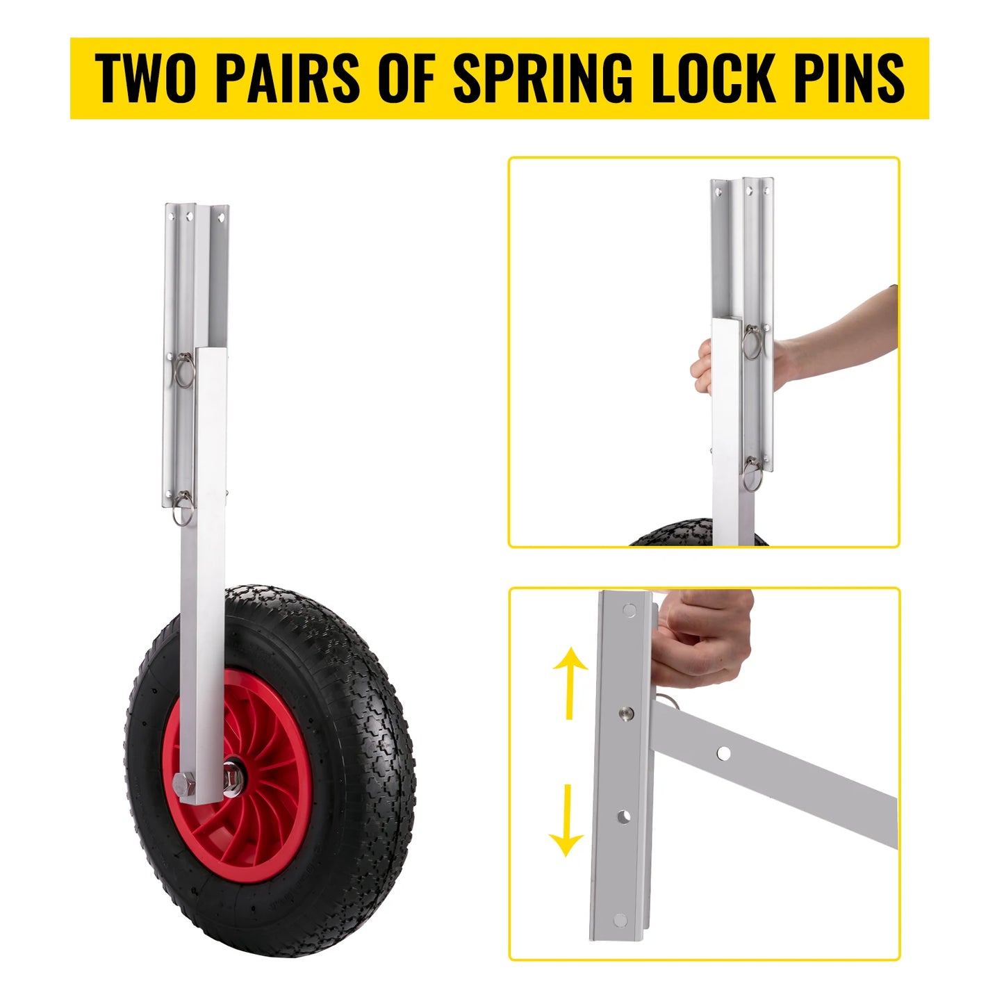 2PCS Inflatable Boat Launching Wheels