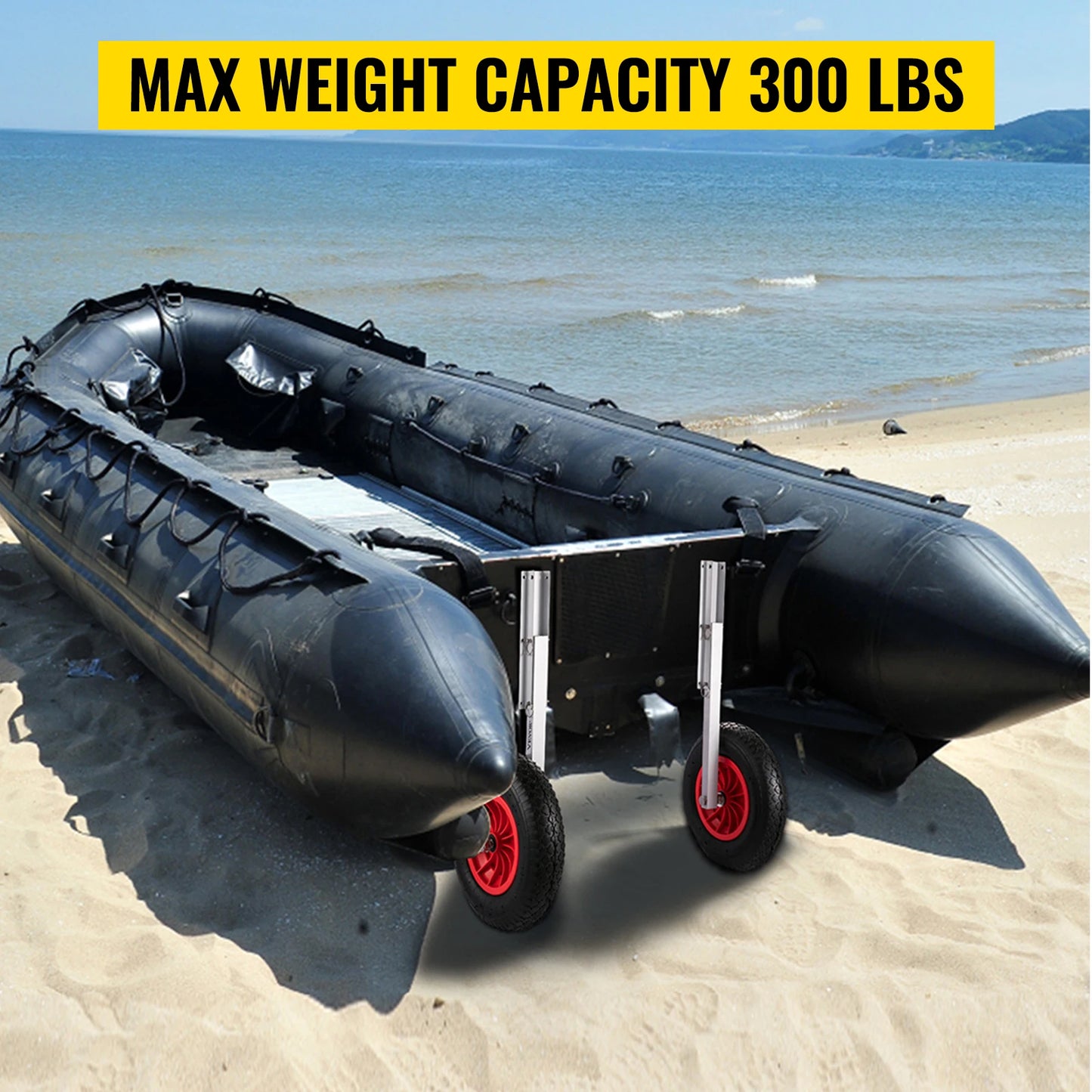 2PCS Inflatable Boat Launching Wheels