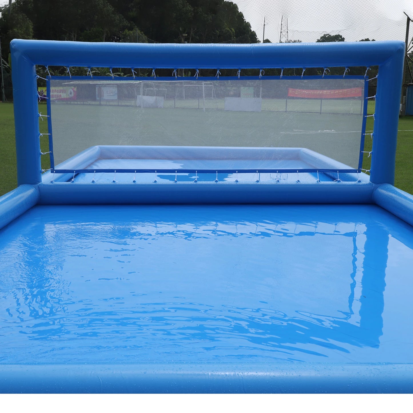 RTS Inflatable Air-Inflated Family Fun: A Portable Outdoor Volleyball Court for Kids & Adults With 800W Air Blower 10x5x2.1m