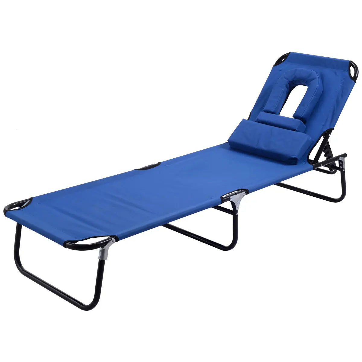 Costway Patio Foldable Chaise Lounge Chair Bed Outdoor Beach Camping Recliner Pool Yard