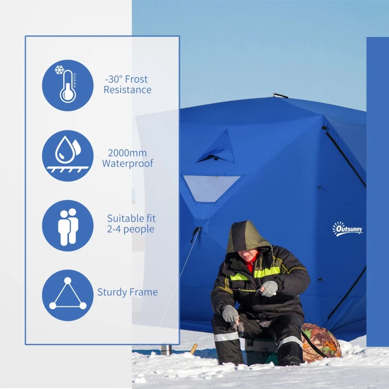 Waterproof Portable Pop Up Ice Fishing Shelter