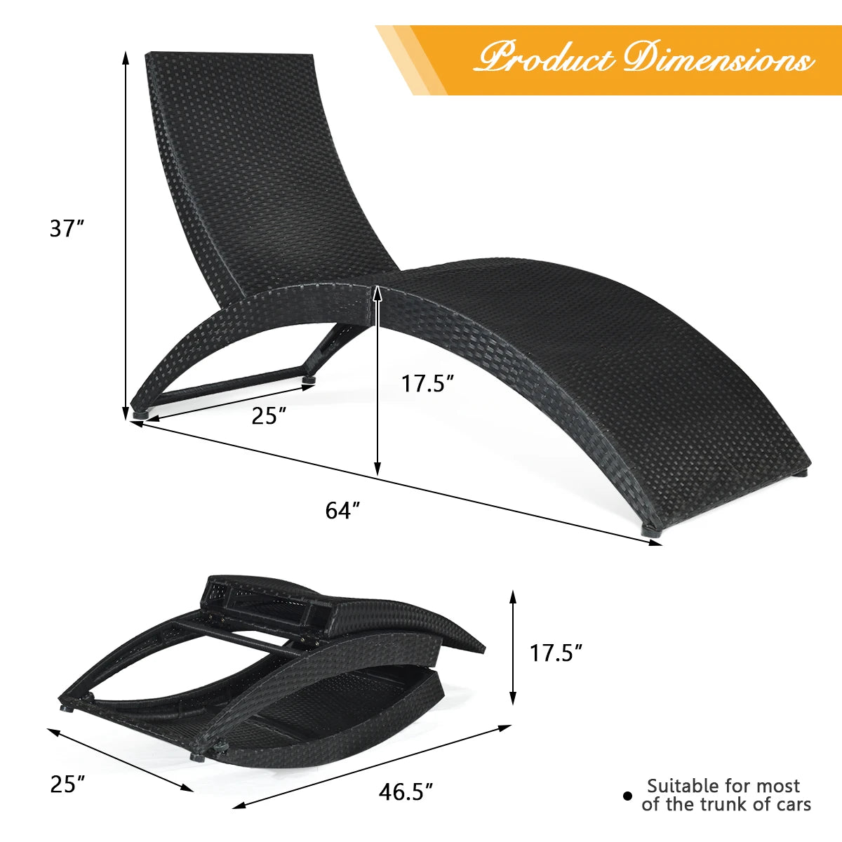 Folding Patio Lounge Chair