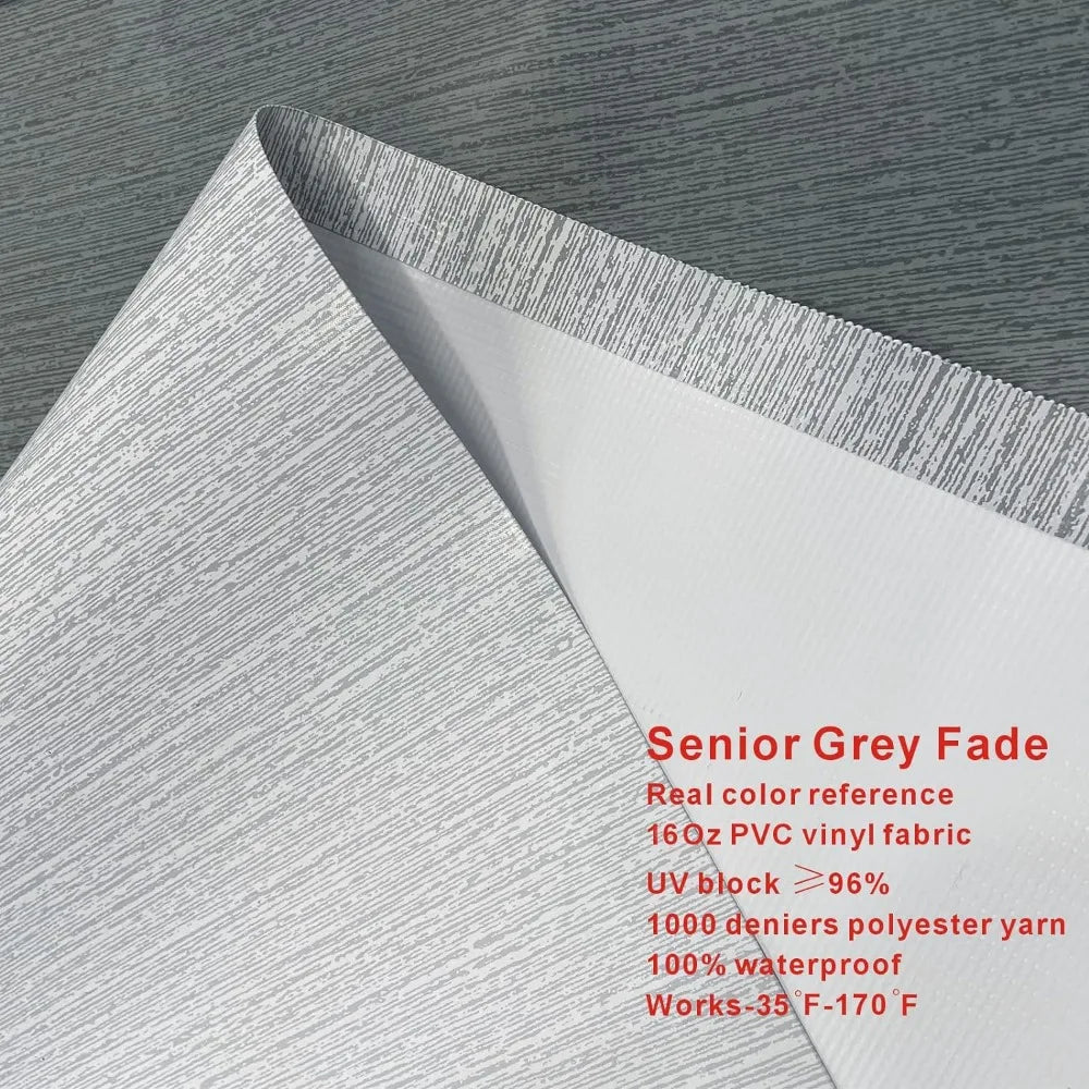 Camper Fade Grey Awning Heavy Fabric