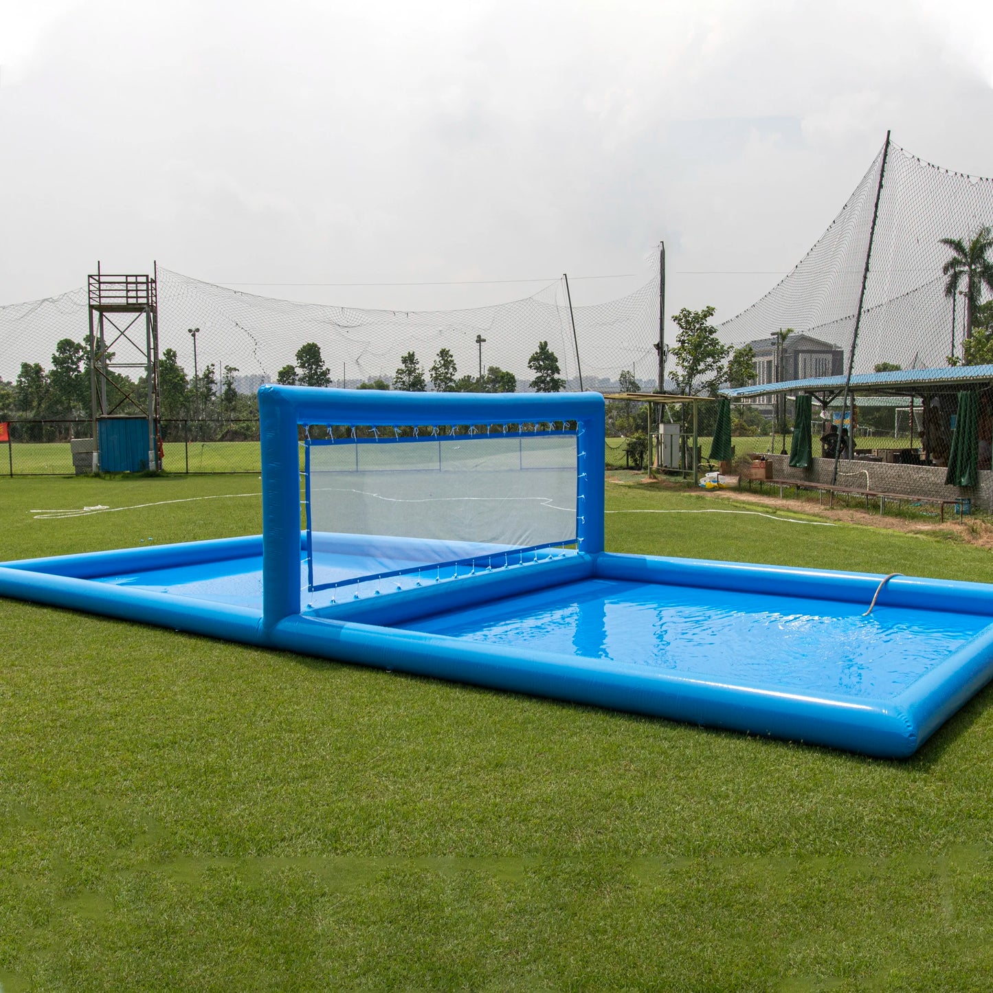 RTS Inflatable Air-Inflated Family Fun: A Portable Outdoor Volleyball Court for Kids & Adults With 800W Air Blower 10x5x2.1m