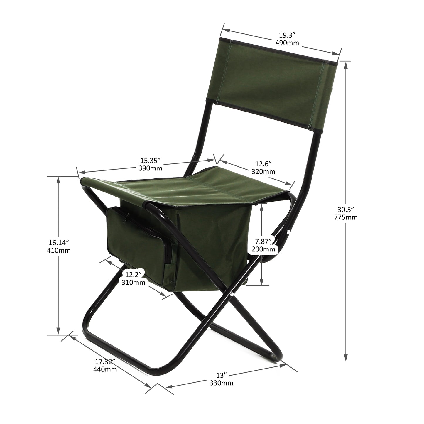 Folding Outdoor Chair with Storage Bag