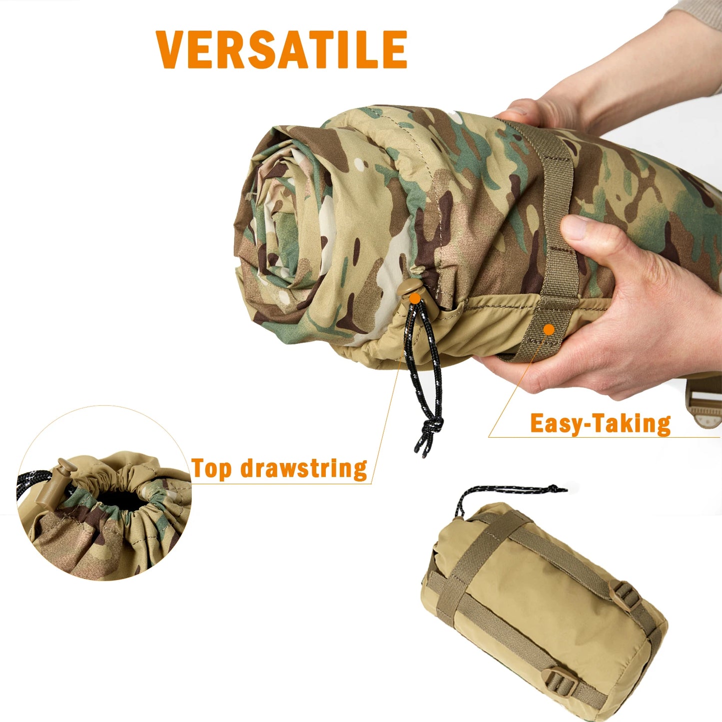 Military Army Modular Sleeping bag Outdoor Camping Supplies Waterproof Outer Shell