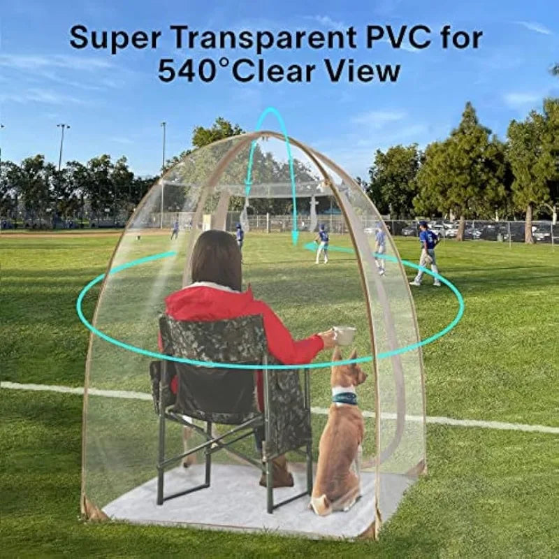 TopGold Sports Tent Weather Proof Pod Clear Bubble Tent Outdoor Instant Up Shelter Chair Tent 50"x50"x64"H