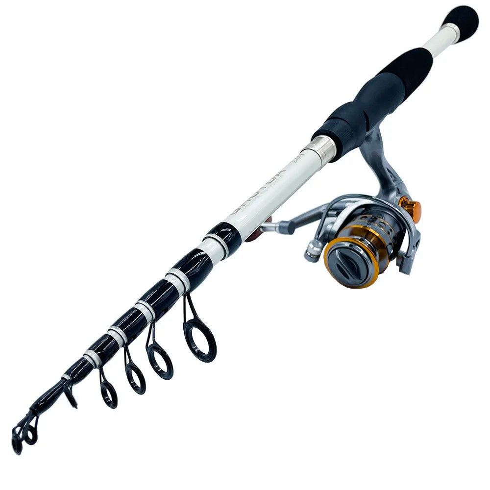 Telescopic Lure Fishing Rod and Reel Combo