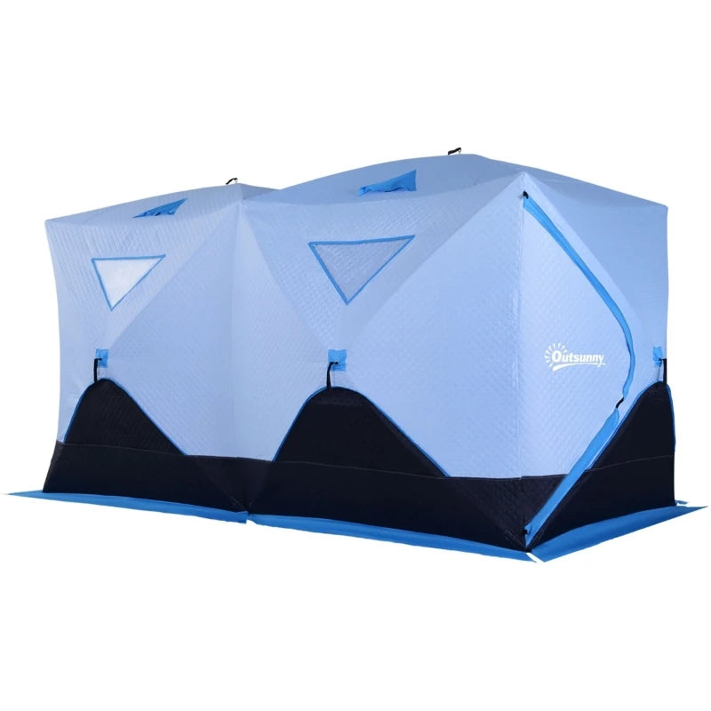 8-Person Pop-up Insulated Ice Fishing Tent with Ventilation