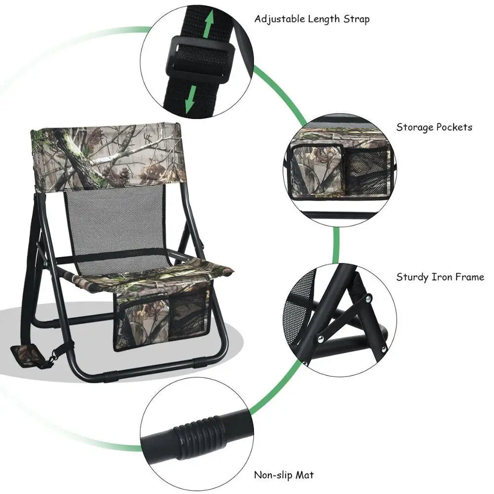 Portable Folding Hunting Chair  Outdoor Camping