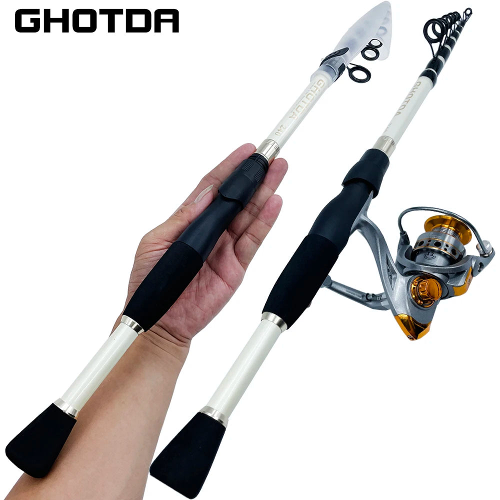 Telescopic Lure Fishing Rod and Reel Combo