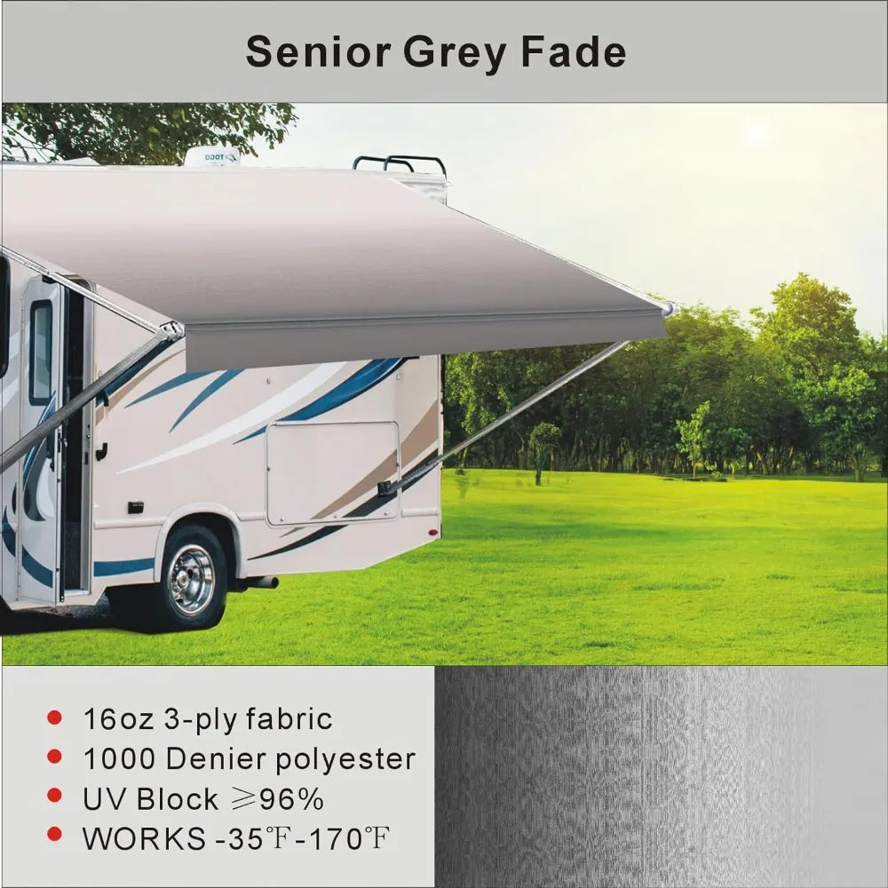 Camper Fade Grey Awning Heavy Fabric