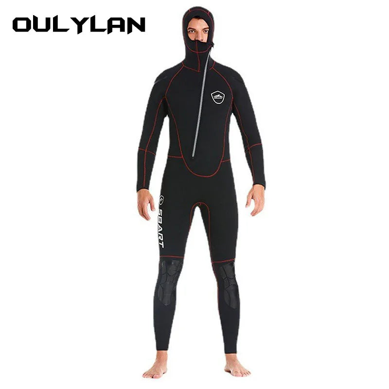 Thickened Warm Hooded Wetsuit with Knee Pads