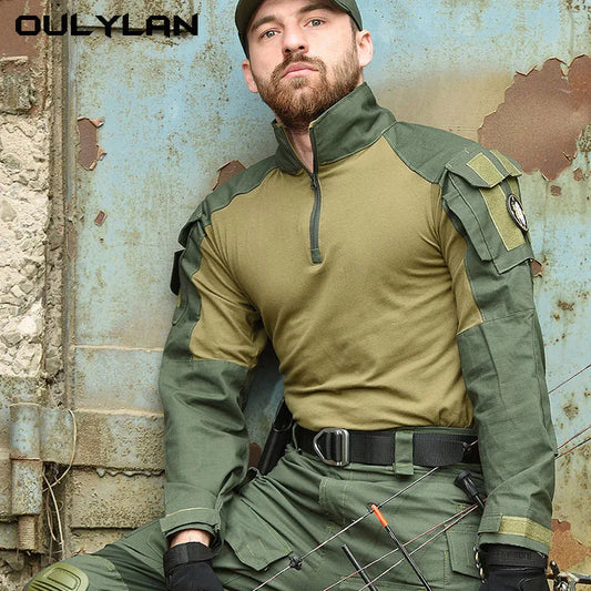 Camouflage Long Sleeved Combat Suit Set