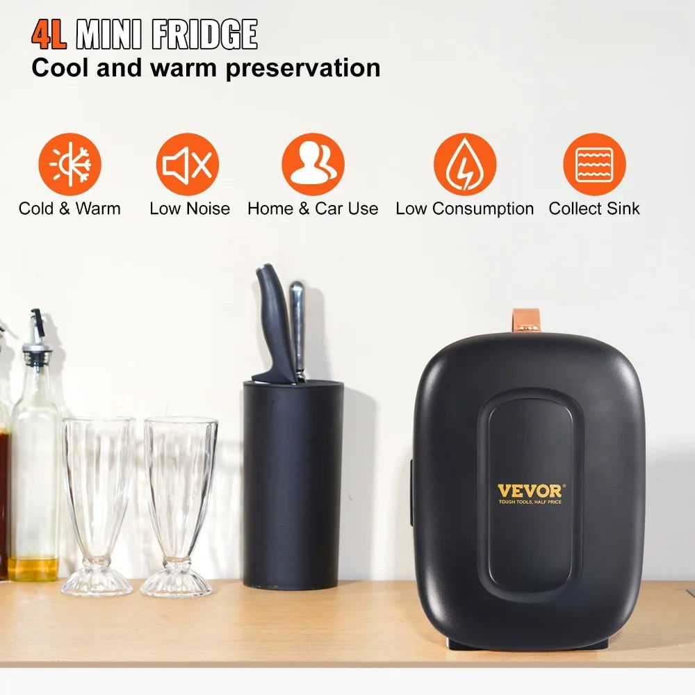 Mini Fridge 4L, Portable Cooler