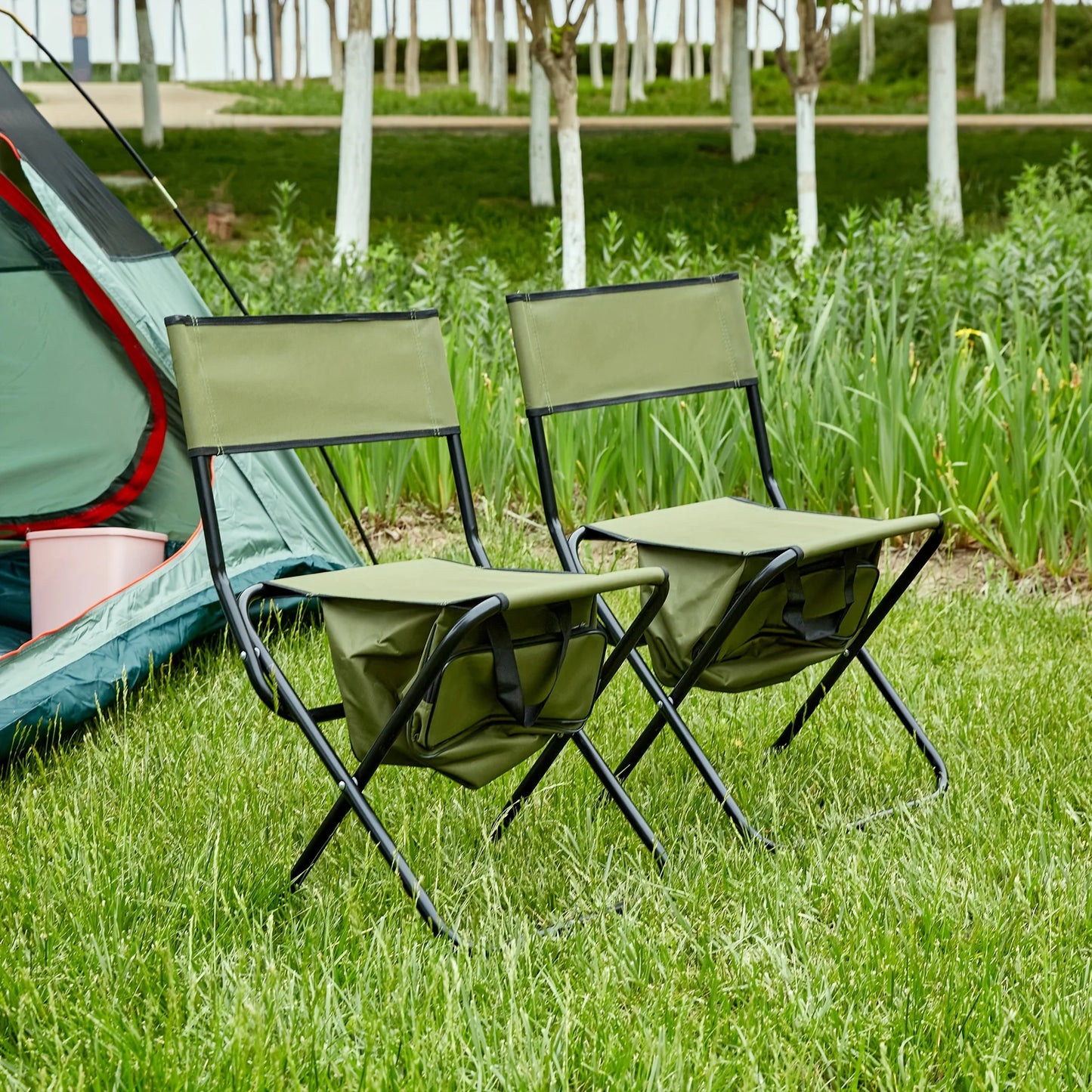 Folding Outdoor Chair with Storage Bag