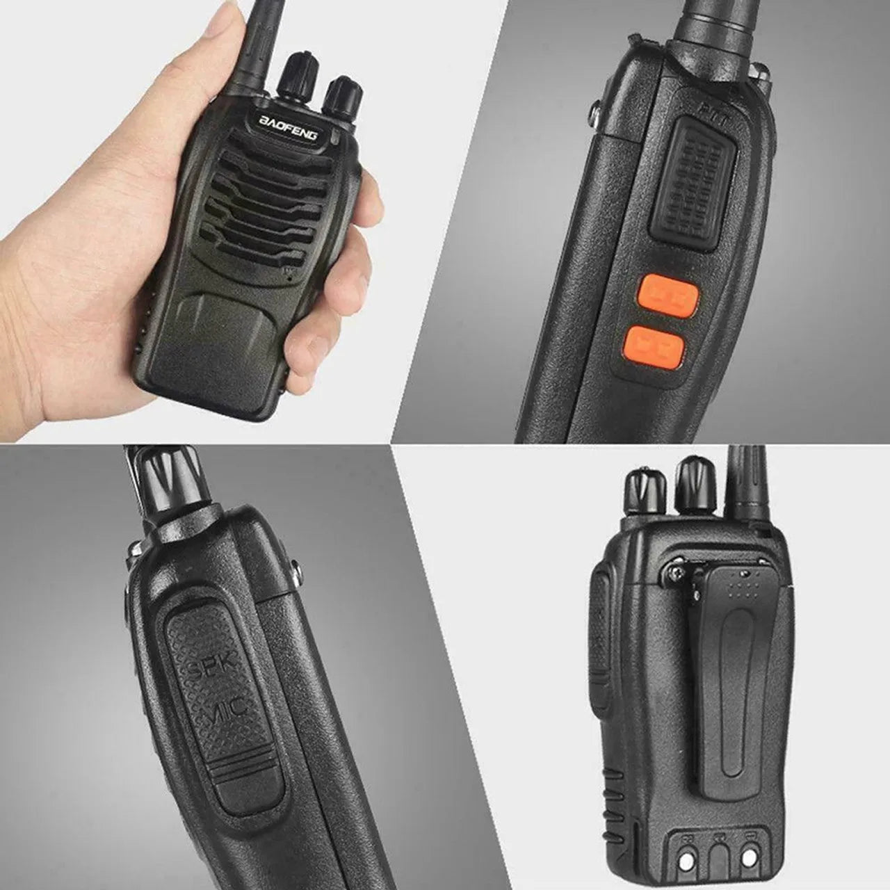 UHF Long Range Walkie Talkie Two Way Radio + Earpiece