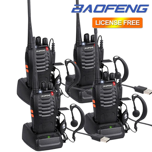 UHF Long Range Walkie Talkie Two Way Radio + Earpiece