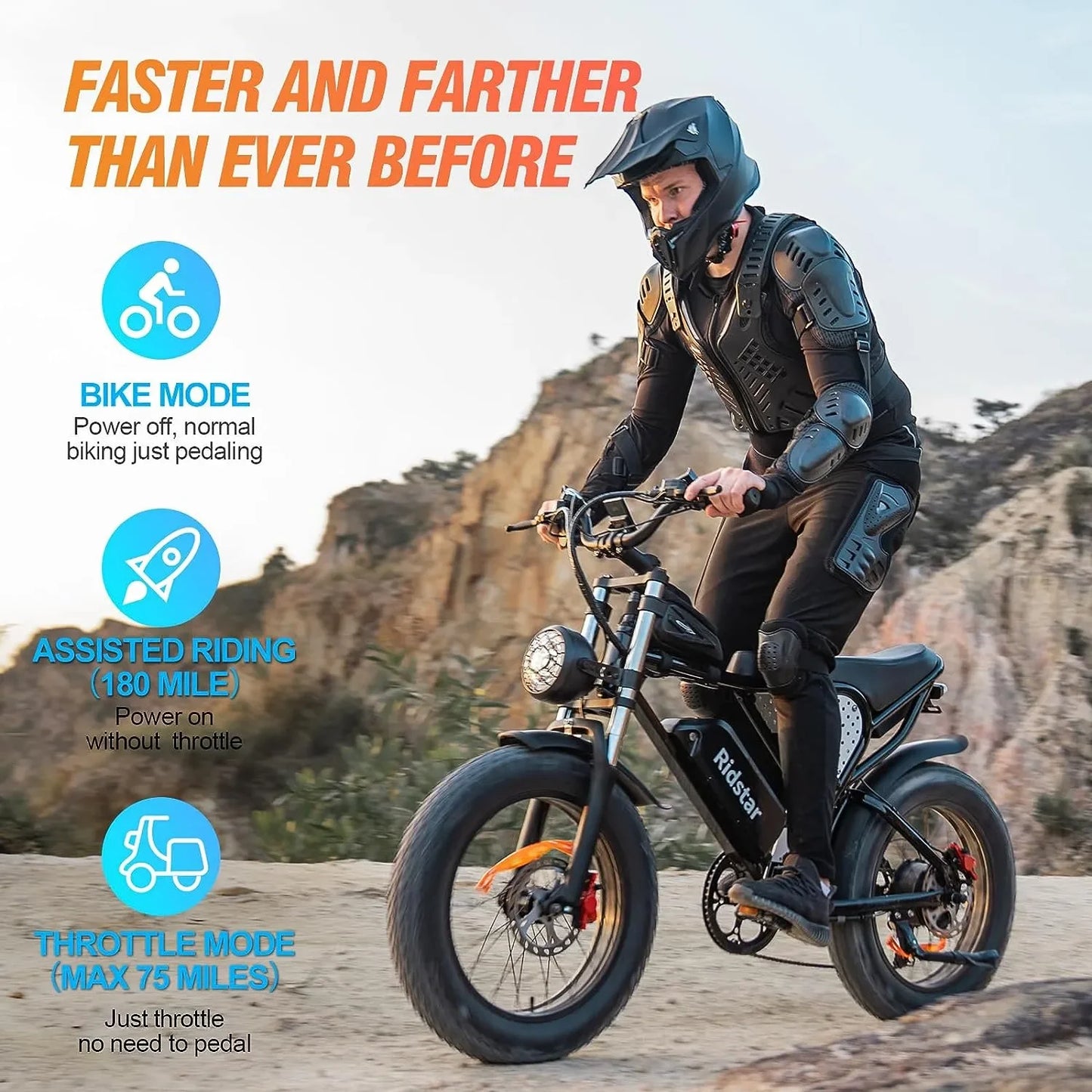 Electric Bike for Adults, 2000W, 34MPH,-52V, 40AH Battery