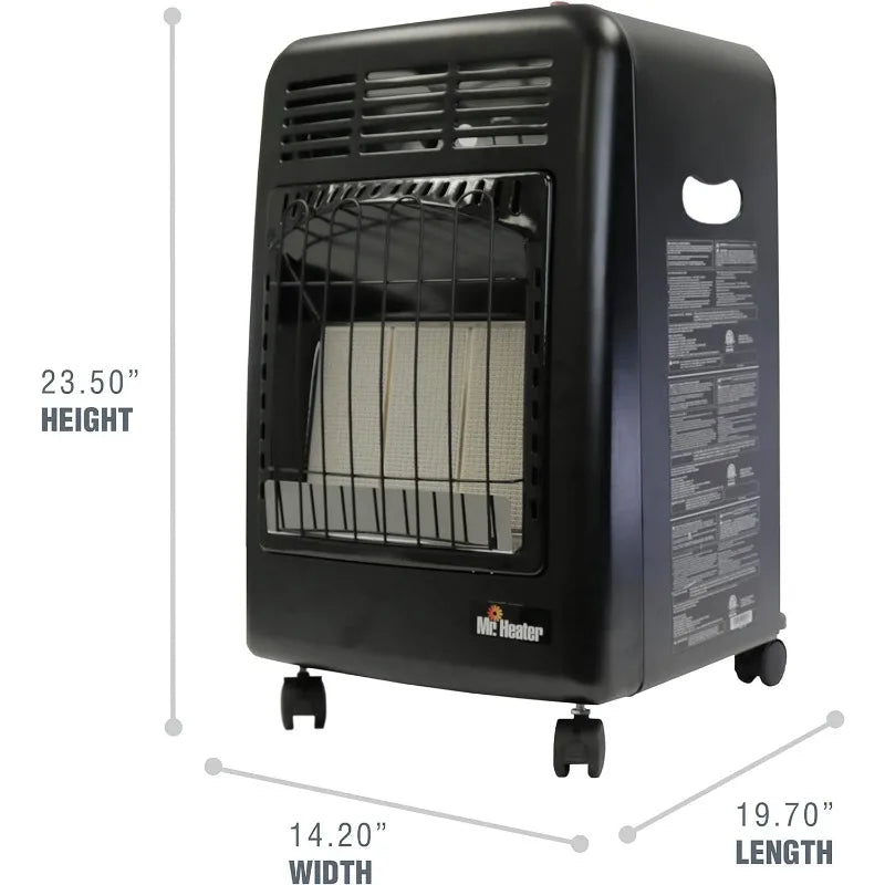 Radiant Cabinet LP Heater Portable Electric Space Heaters ,Black