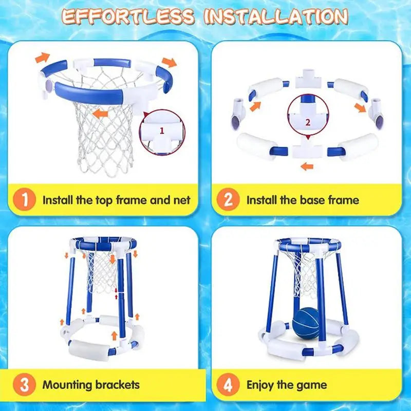 Swimming Pool Basketball Hoop Set Outdoor Swimming