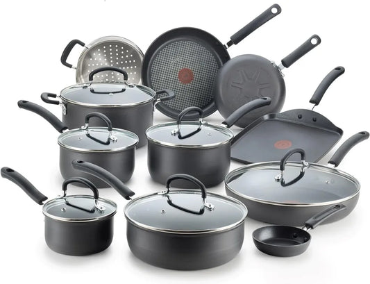 Anodized Nonstick Cookware Set 17 Piece Pots and Pans