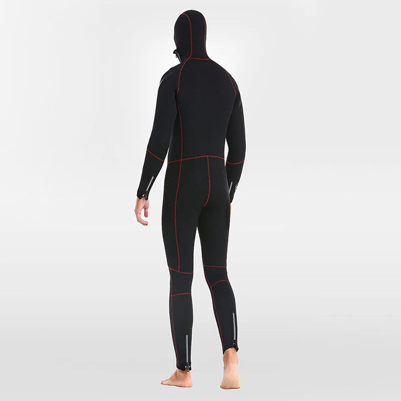 Thickened Warm Hooded Wetsuit with Knee Pads