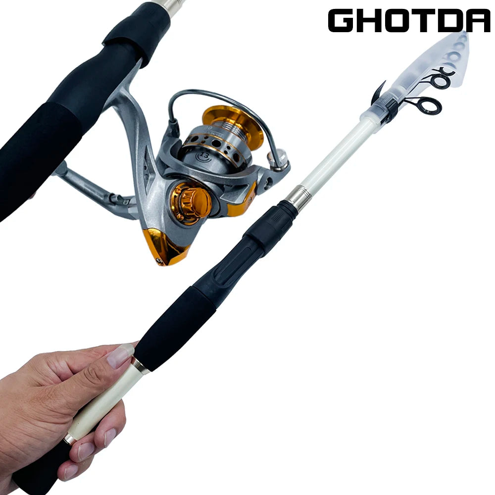 Telescopic Lure Fishing Rod and Reel Combo