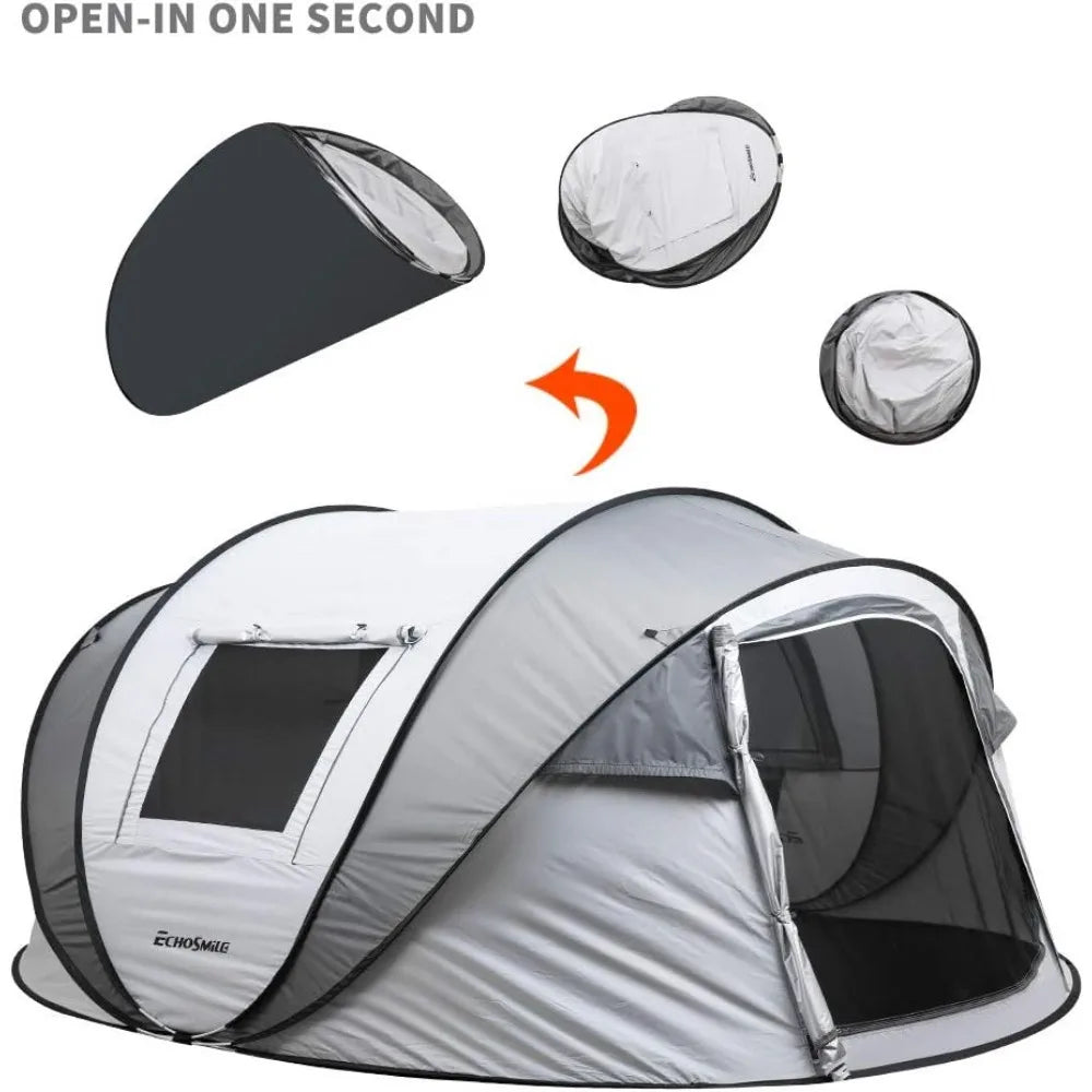 Water Resistant Dome Tent, Easy Setup for Camping Hiking and Outdoor