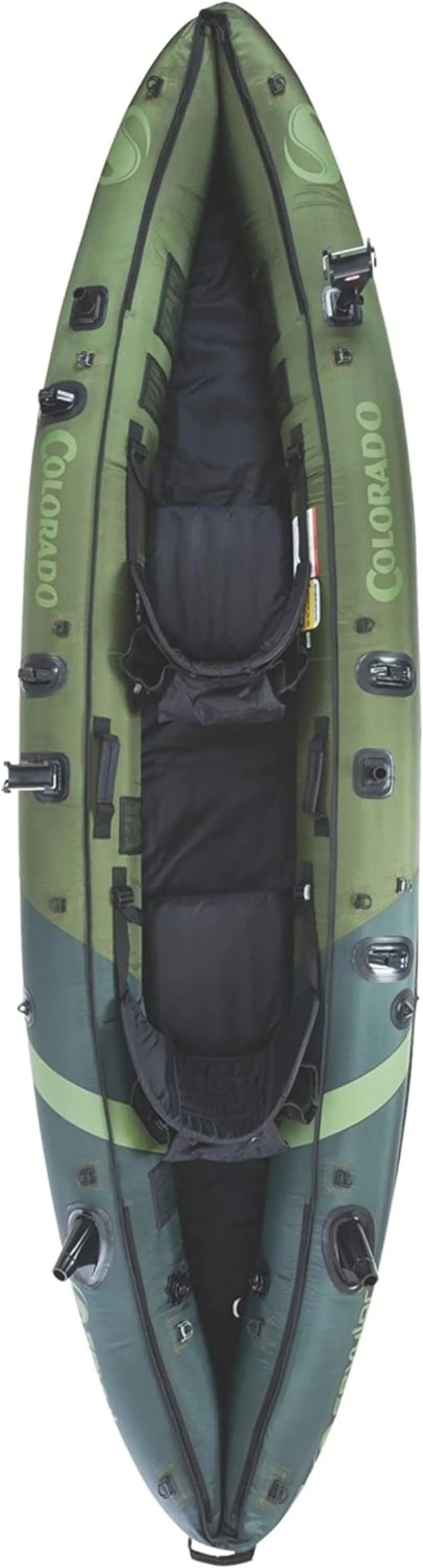 2-Person Inflatable Fishing Kayak with Paddle & Rod Holders