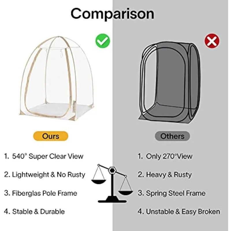 TopGold Sports Tent Weather Proof Pod Clear Bubble Tent Outdoor Instant Up Shelter Chair Tent 50"x50"x64"H